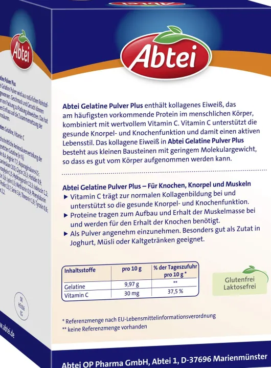 Abtei Gelatine Plus Vitamin C 400 G Pulver