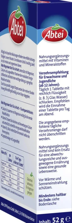 Abtei Magnesium Stark Für die Nacht Depot 30 Tabletten