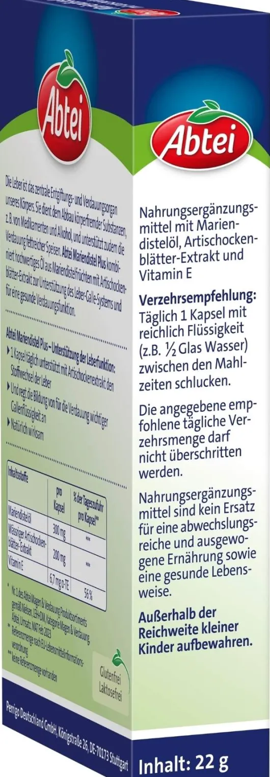 Abtei Mariendistel Plus Mit Artischocke 30 Kapseln
