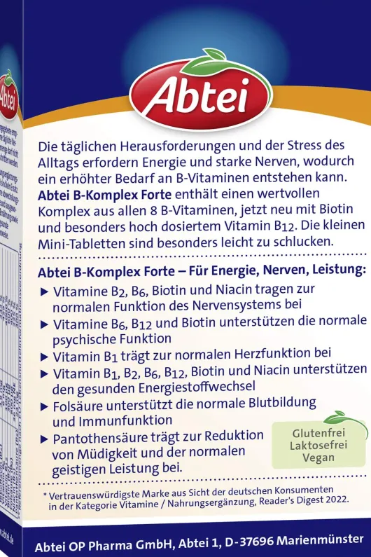 Abtei Vitamin B Komplex forte 50 Tabletten