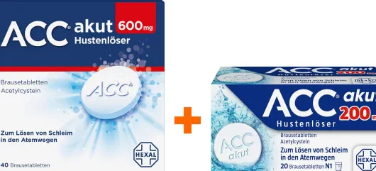 ACC akut 600 40 Brausetabletten + ACC akut 200 20 Brausetabletten