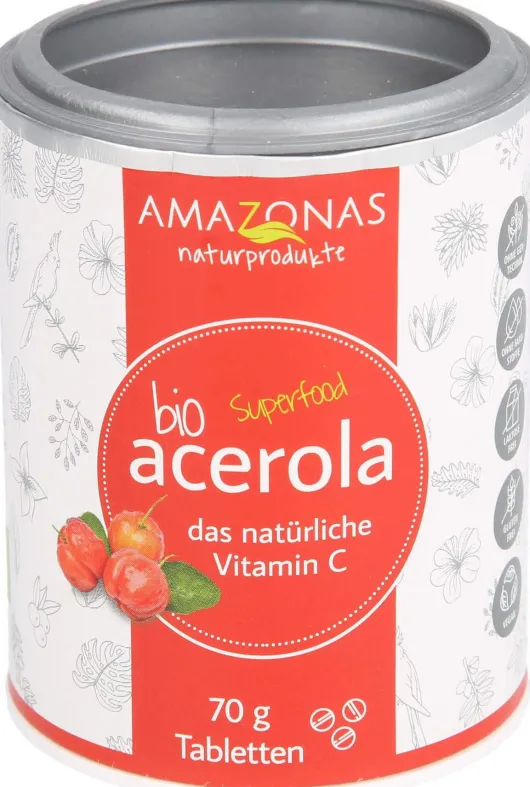 Acerola 100 % Bio Natürliches Vit. C 70 G Lutschtabletten