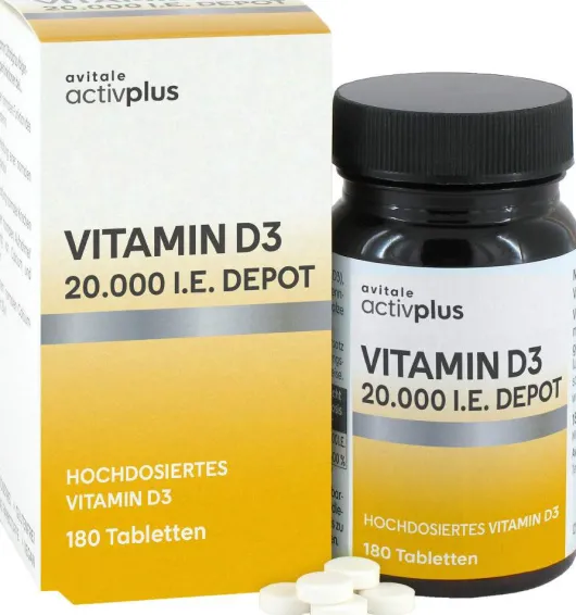 Activplus Vitamin D3 20.000 I.E. Depot 180 Tabletten