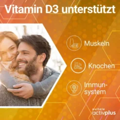 Activplus Vitamin D3 5000 I.E.+ K2 Depot 180 Tabletten