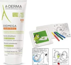 A-Derma Exomega Control Balsam rückfettend 200 ml + gratis Malbuch