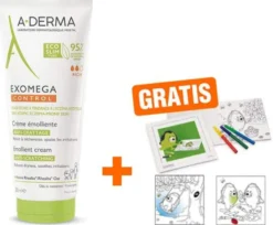 A-Derma Exomega Control Creme rückfettend 200 ml + gratis Malbuch
