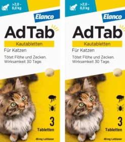 AdTab 48 mg für Katzen (2-8 kg) 2 x 3 Kautabletten