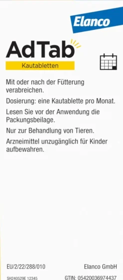 AdTab 900 mg für sehr große Hunde (22-45 kg) 3 Kautabletten