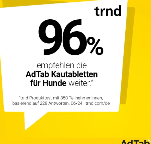 AdTab 900 mg für sehr große Hunde (22-45 kg) 3 Kautabletten