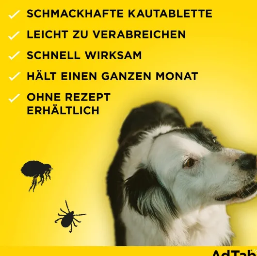 AdTab 900 mg für sehr große Hunde (22-45 kg) 3 Kautabletten