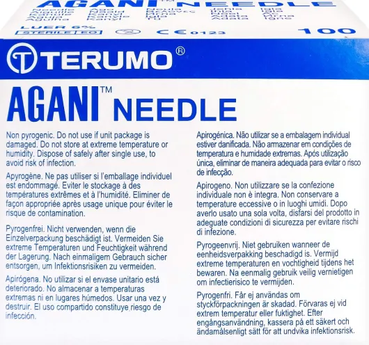 Agani Kanüle 27 G 19 mm Grau 100 Stück