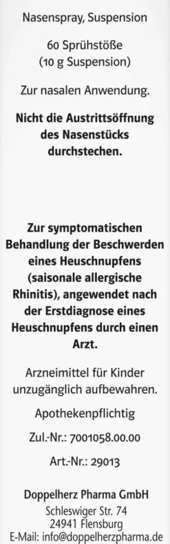 Allergo - Momelind Doppelherz Pharma 10 g Nasenspray