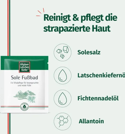 Allgäuer Latschenkiefer Sole Fußbad 10 x 10 g