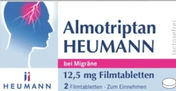 Almotriptan Heumann bei Migräne 12,5 mg 2 Filmtabletten