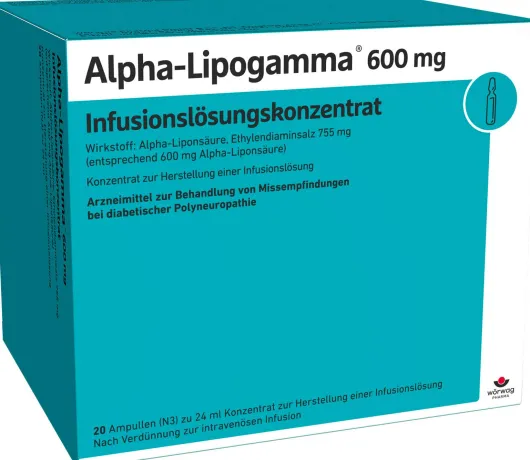 Alpha Lipogamma 600 mg Infusionslösungskonzentrat 20 X 24 ml