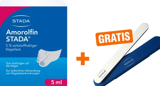 Amorolfin Stada 5% wirkstoffhaltiger Nagellack + gratis Nagelpfeile
