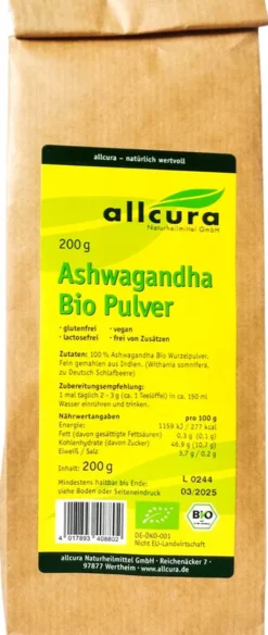 Ashwagandha Bio Pulver 200g