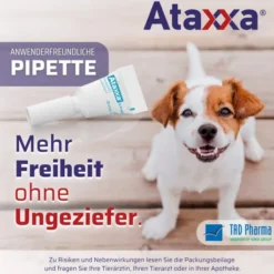 Ataxxa 200 mg-40 mg Lösung zum Auftropfen für Hunde bis 4 kg 3 Pipetten