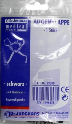 Augenklappe Mit Bindeband Schwarz 33000 1 Stück