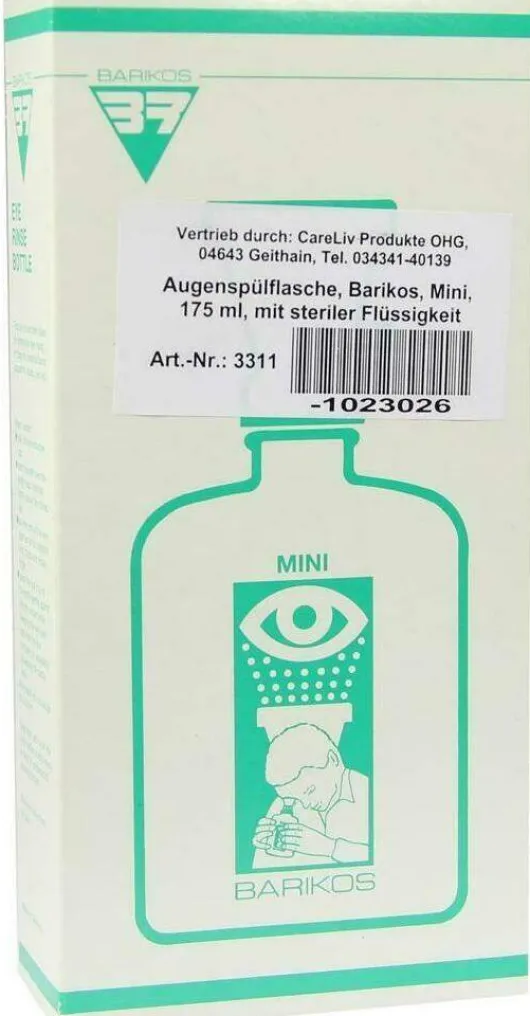 Augenspülflasche Barikos Mit Steriler Flüssigkeit 175 ml Flasche