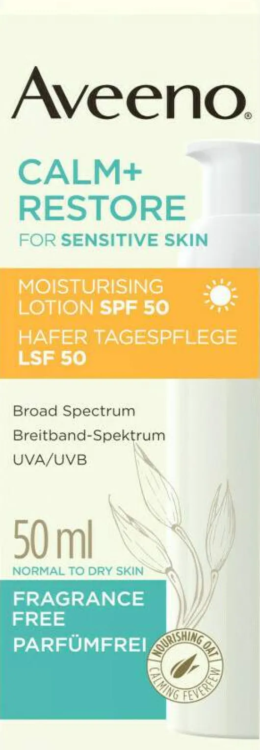 Aveeno Calm+ Restore Hafer Tagespflege Lsf 50 50 ml