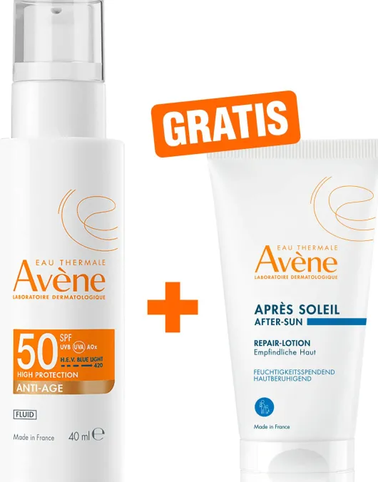 Avene Anti-Age Fluid SPF 50 40 ml + gratis Avene Repair - Lotion nach der Sonne 50 ml