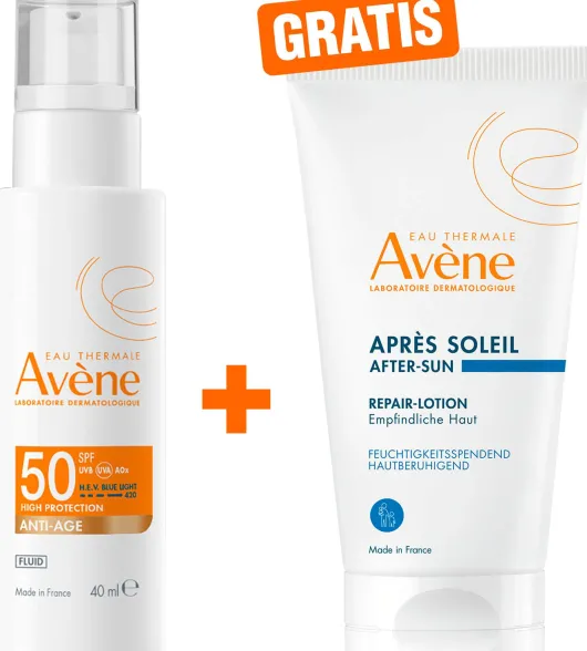 Avene Anti-Age Fluid SPF 50 40 ml + gratis Avene Repair - Lotion nach der Sonne 50 ml