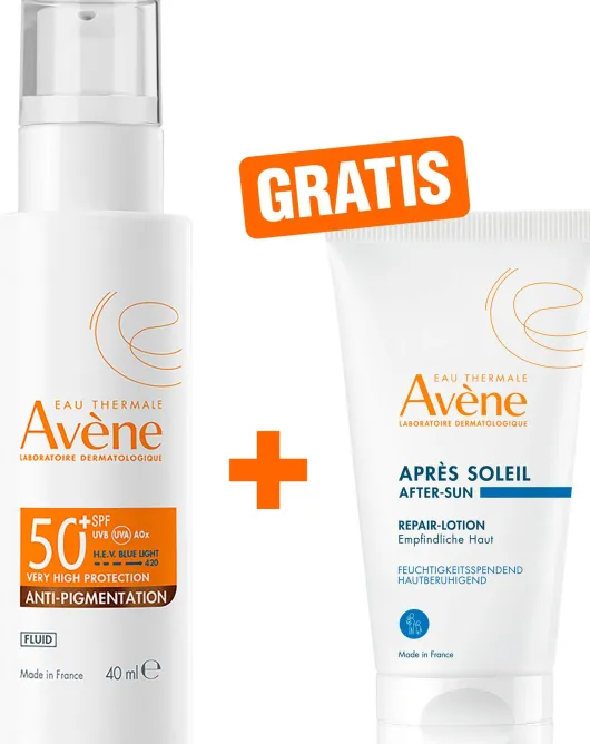 Avene Anti-Pigmentation getöntes Fluid SPF 40 ml + gratis Avene Repair - Lotion nach der Sonne 50 ml