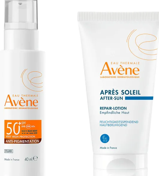 Avene Anti-Pigmentation getöntes Fluid SPF 40 ml + gratis Avene Repair - Lotion nach der Sonne 50 ml
