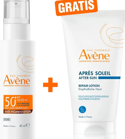 Avene Anti-Pigmentation getöntes Fluid SPF 40 ml + gratis Avene Repair - Lotion nach der Sonne 50 ml