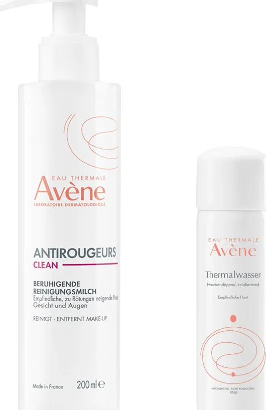 Avene Antirougeurs Clean beruhigende Reinigungsmilch 200 ml + gratis Thermalwasser Spray 50 ml