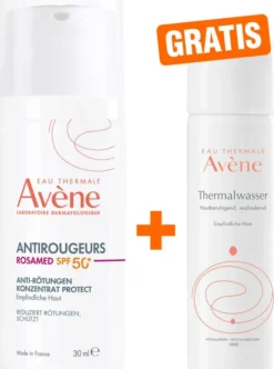 Avene Antirougeurs Rosamed Anti-Rötungen Protect SPF50 30 ml + gratis Avene Thermalwasser Spray 50 ml