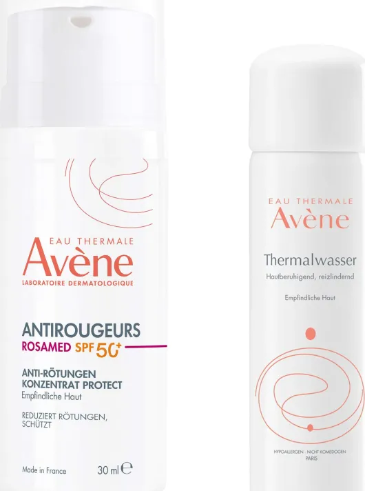 Avene Antirougeurs Rosamed Anti-Rötungen Protect SPF50 30 ml + gratis Avene Thermalwasser Spray 50 ml