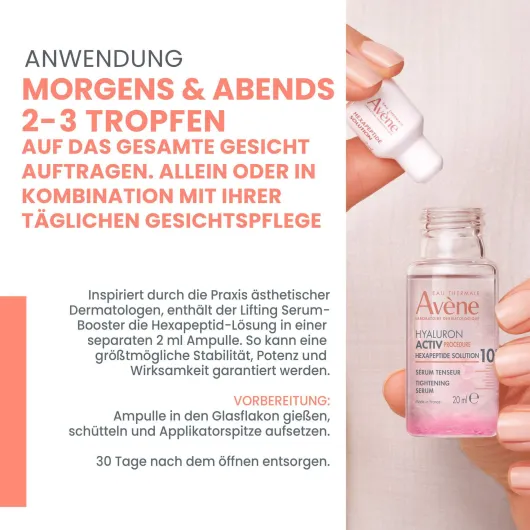 Avene Hyaluron Activ Serum 20 ml + Hyaluron Activ Retinal Creme 30 ml + Hyaluron Procedure Augen-Lippen Creme 15 ml