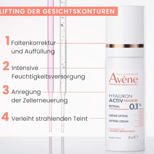 Avene Hyaluron Activ Serum 20 ml + Hyaluron Activ Retinal Creme 30 ml + Hyaluron Procedure Augen-Lippen Creme 15 ml