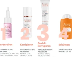 Avene Hyaluron Activ Serum 20 ml + Hyaluron Activ Retinal Creme 30 ml + Hyaluron Procedure Augen-Lippen Creme 15 ml