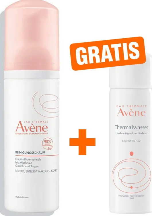 Avene Reinigungsschaum 150 ml + gratis Thermalwasser Spray 50 ml