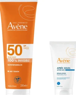 Avene Sonnenmilch SPF 50 250 ml + gratis Avene Repair - Lotion nach der Sonne 50 ml