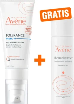 Avene Tolerance Hydra-10 Feuchtigkeitscreme 40 ml + gratis Avene Thermalwasser Spray 50 ml