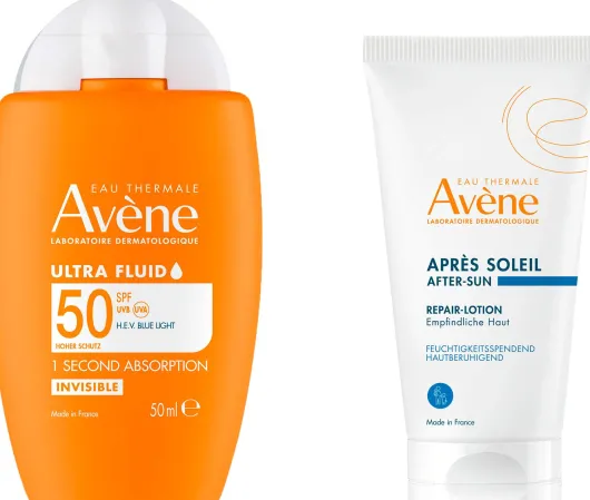 Avene Ultra Fluid Invisible SPF 50 50 ml + gratis Avene Repair - Lotion nach der Sonne 50 ml