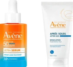 Avene Ultra Serum Feuchtigkeit SPF 50+ 30 ml + gratis Avene Repair-Lotion nach der Sonne 50 ml