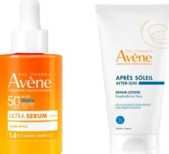 Avene Ultra Serum Glow-Effekt SPF 50+ 30 ml + gratis Avene Repair-Lotion nach der Sonne 50 ml