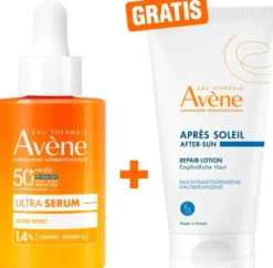 Avene Ultra Serum Glow-Effekt SPF 50+ 30 ml + gratis Avene Repair-Lotion nach der Sonne 50 ml