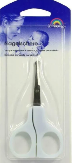 Babyschere 9 cm Gebogen Weiss
