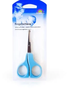 Babyschere Gebogen Blau 9 cm
