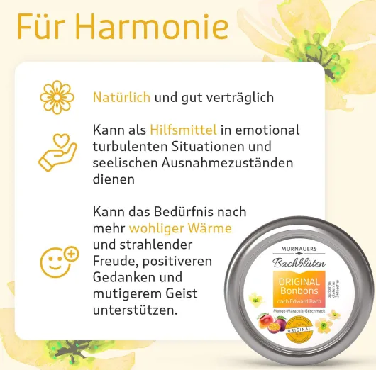 Bachblüten Original Bonbons Mango-Maracuja 50 G