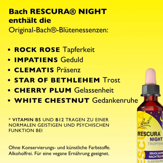 Bachblüten Rescura Night alkoholfrei 20 ml Tropfen