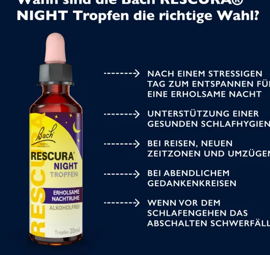 Bachblüten Rescura Night alkoholfrei 20 ml Tropfen