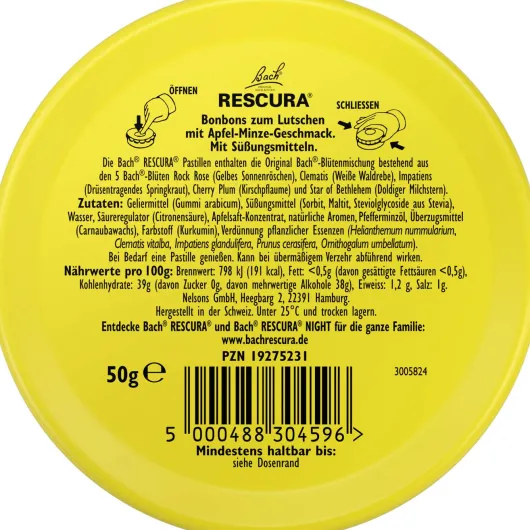 Bach Original Rescura Apfel-Minze 50 g Pastillen