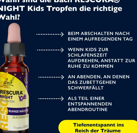 Bach Original Rescura Kids Night alkoholfrei 10 ml Tropfen